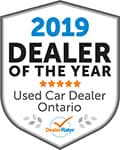 Dealerrater award 2019 used car dealer canada